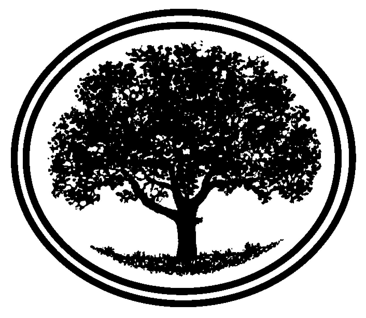 Black and White Tree in Circle Logo LogoDix