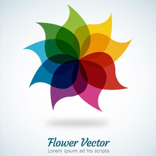 Rainbow Flower Logo LogoDix