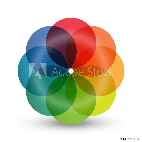 Rainbow Flower Logo LogoDix