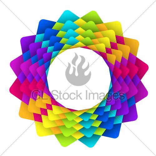 Rainbow Flower Logo LogoDix