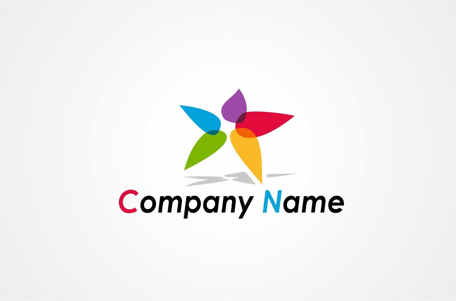 Rainbow Flower Logo LogoDix