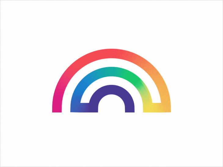Rainbow Flower Logo LogoDix