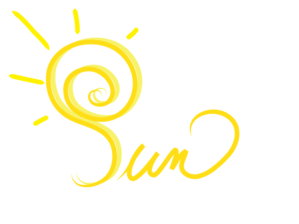 Yellow Sun and Man Logo LogoDix
