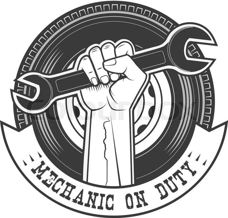Piston and Wrench Logo LogoDix