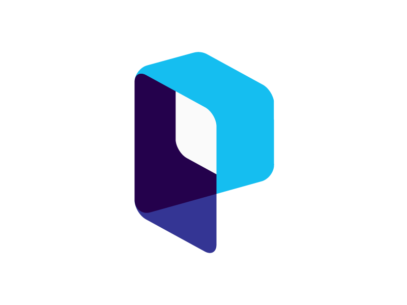 Blue Letter P Logo LogoDix