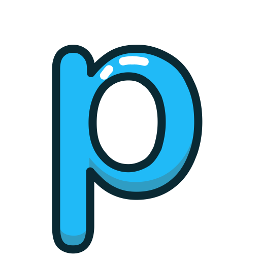 Blue Letter P Logo LogoDix