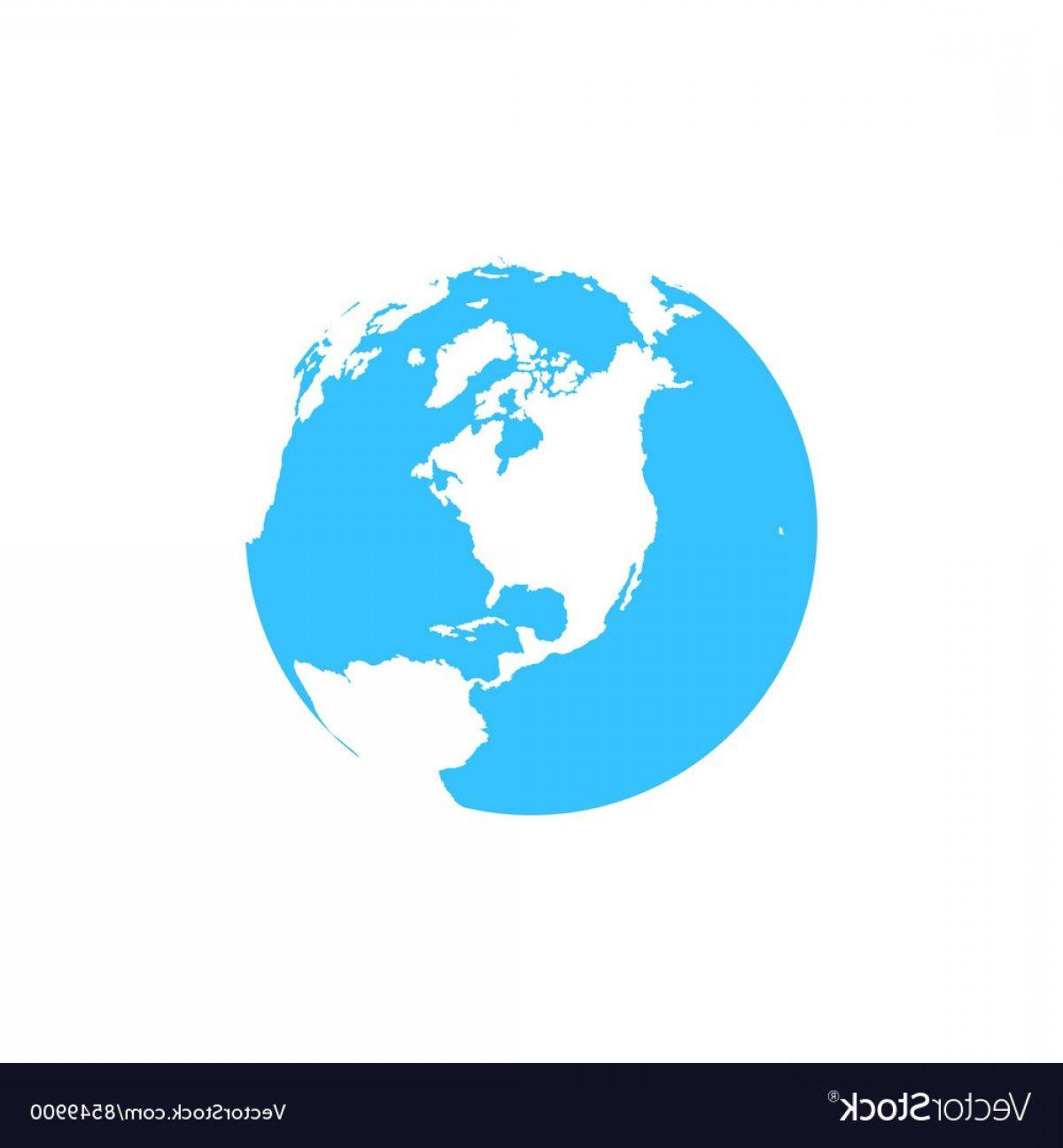 White and Blue Earth Logo LogoDix