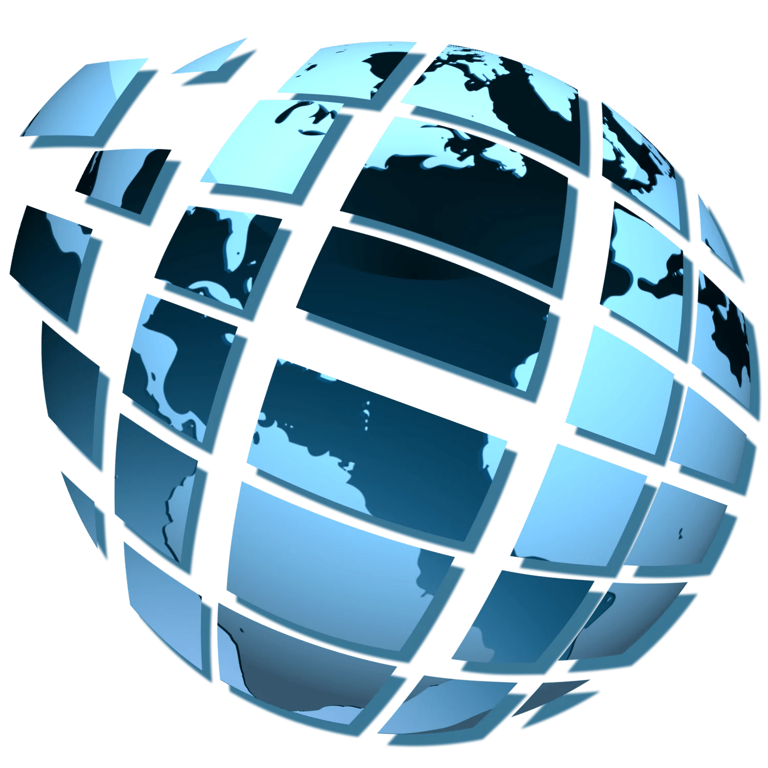 White and Blue Earth Logo LogoDix