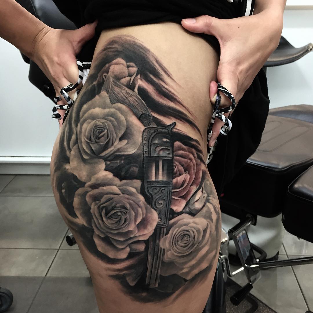 Tattoo Guns And Roses Logo - Logodix 1080_x_1080_jpg