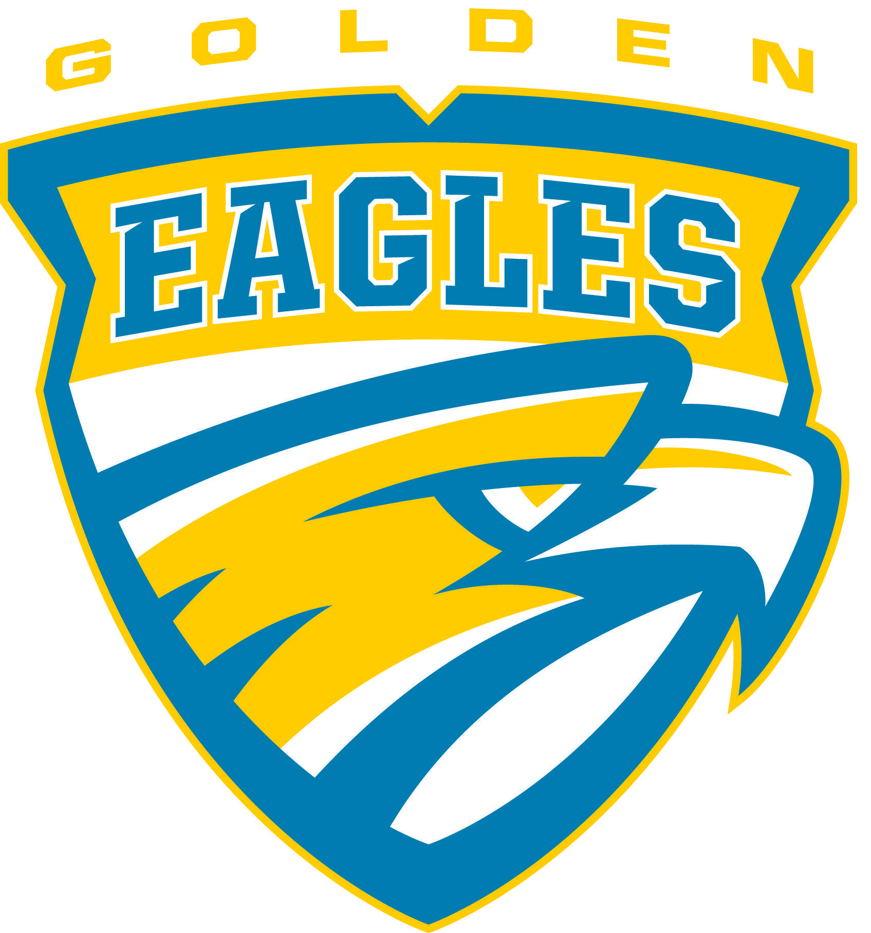 Yellow and Blue Eagle Logo