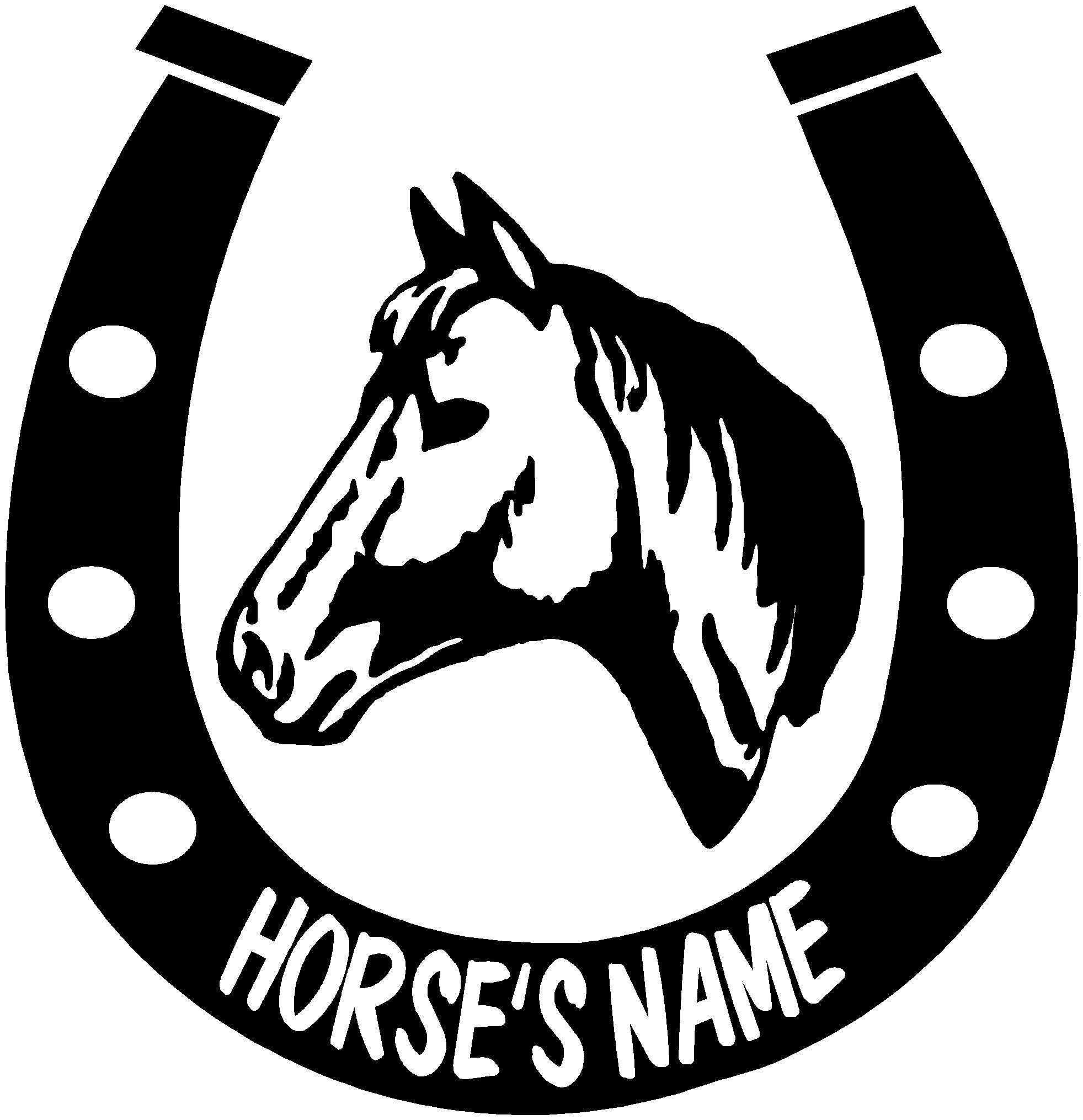 Horse and Horseshoe Logo LogoDix