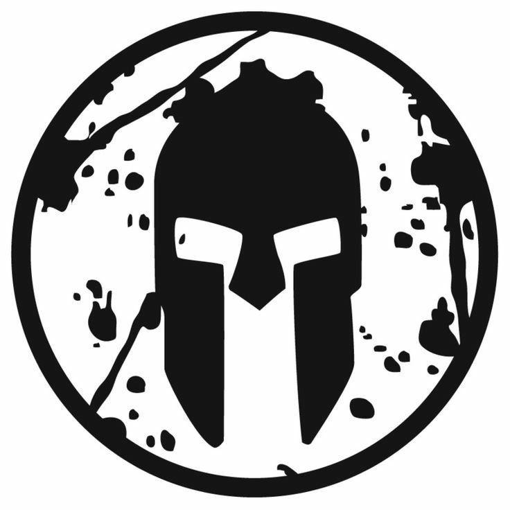 Black and White Spartan Logo LogoDix