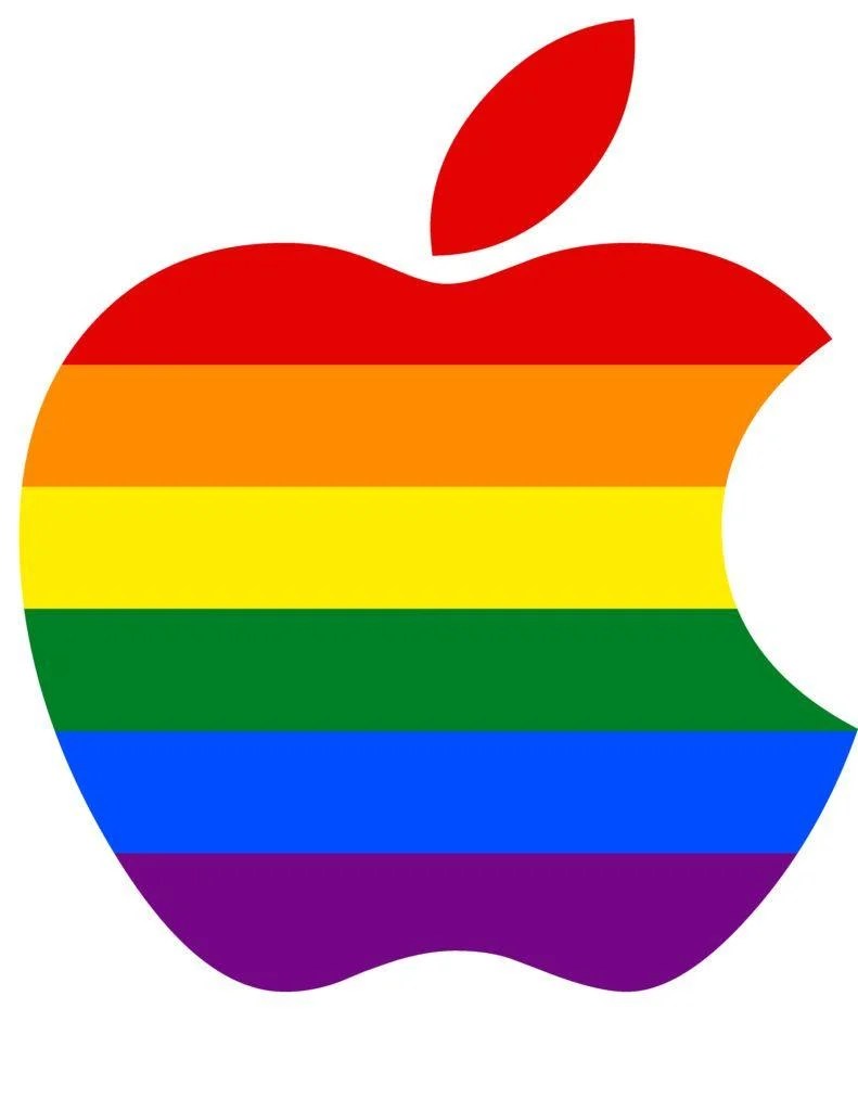 Rainbow Apple Logo LogoDix