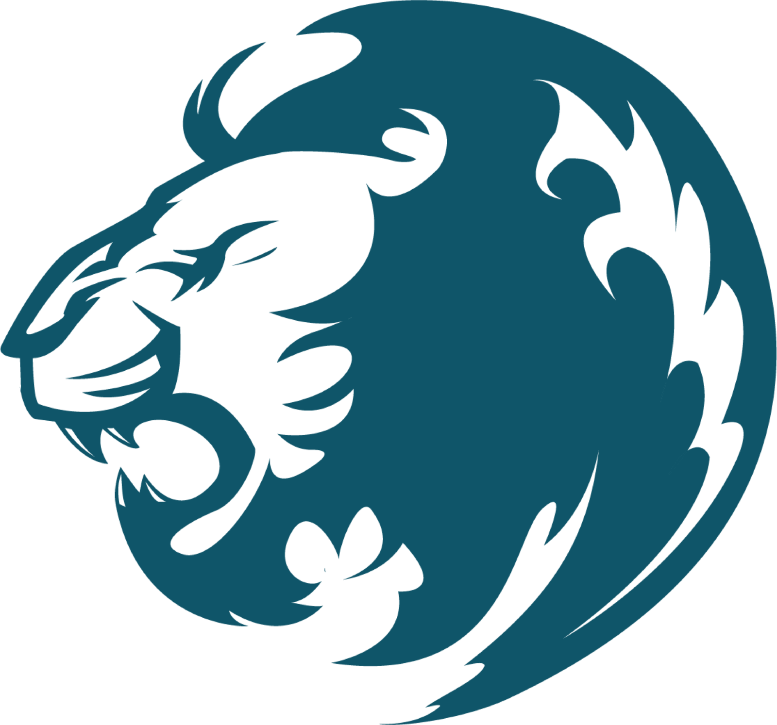 Blue Lion Head Logo LogoDix