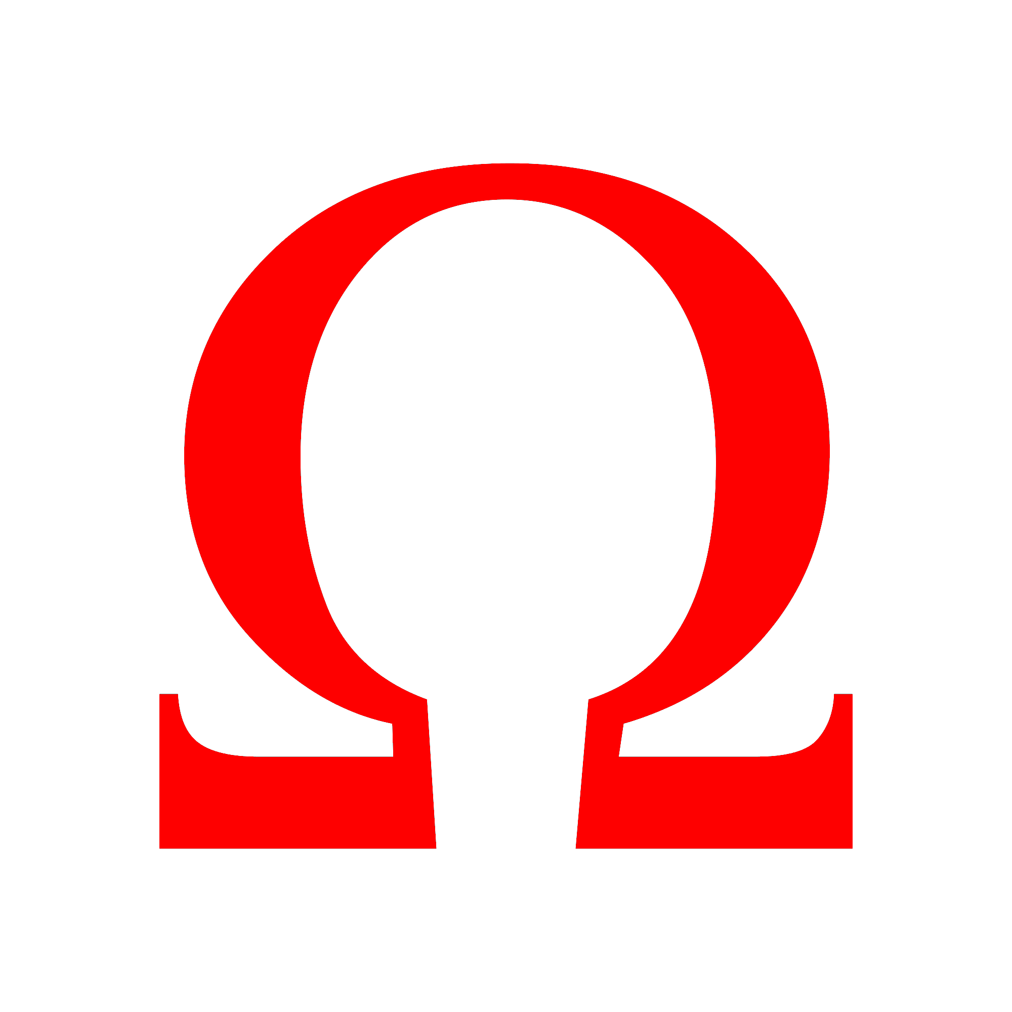 Red Omega Logo LogoDix