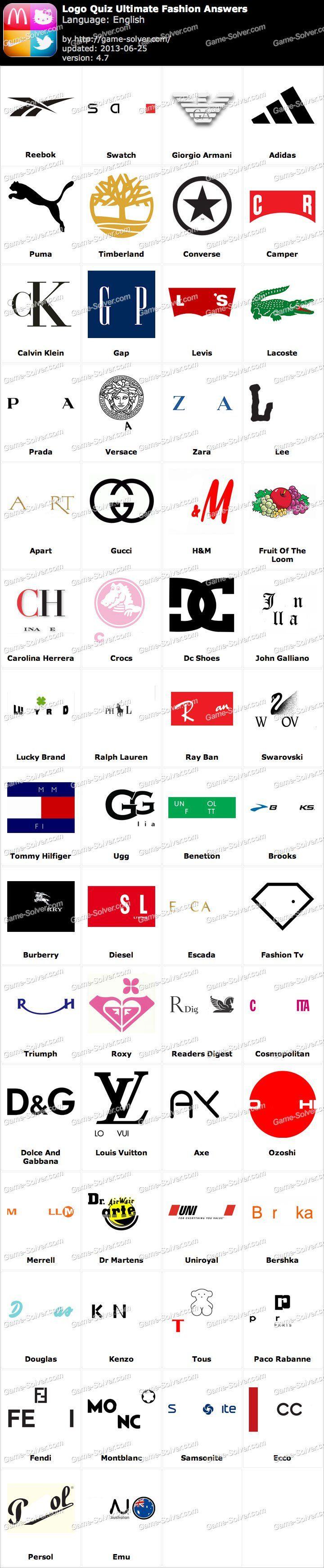 Clothing Brands Logo Quiz
