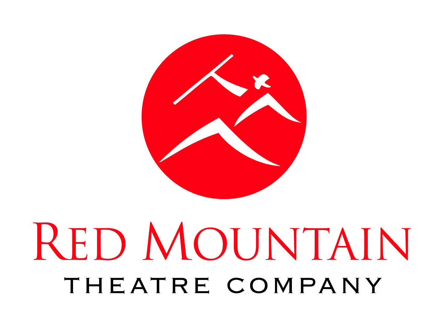 Red Mountain in Circle Logo LogoDix