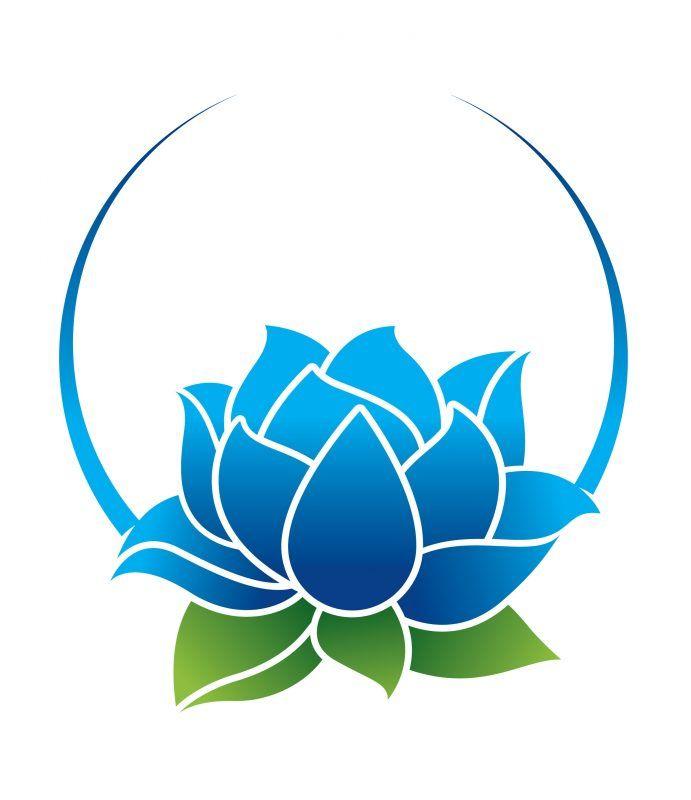 Blue Lotus Flower Logo LogoDix