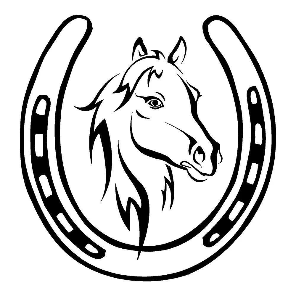 Horse and Horseshoe Logo LogoDix