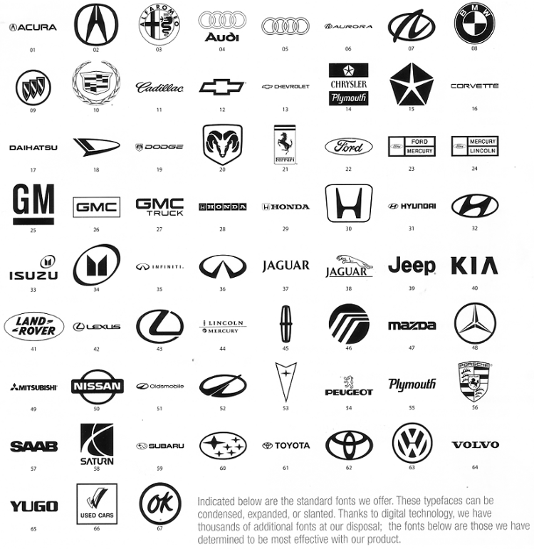 Black and White Car Logo LogoDix