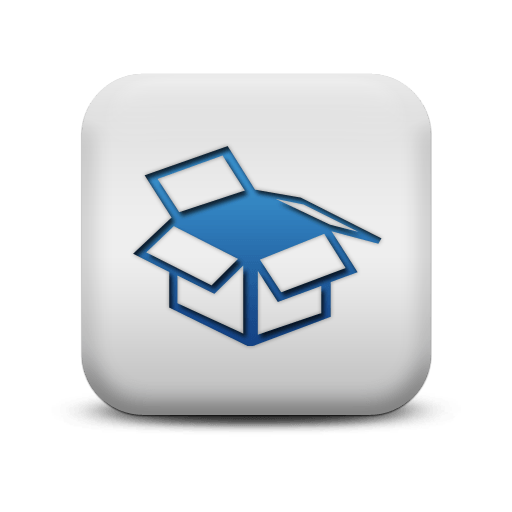 Blue and White Box Logo