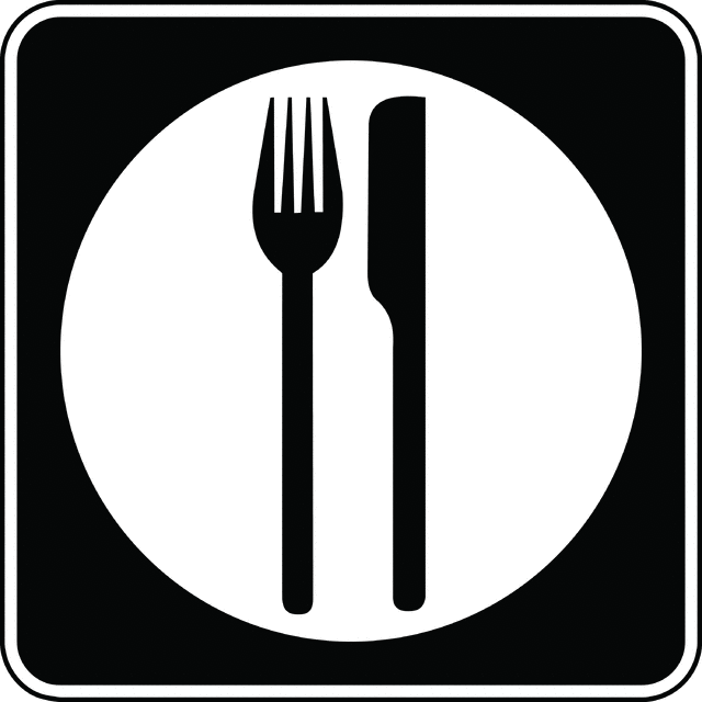 Black and White Food Logo LogoDix