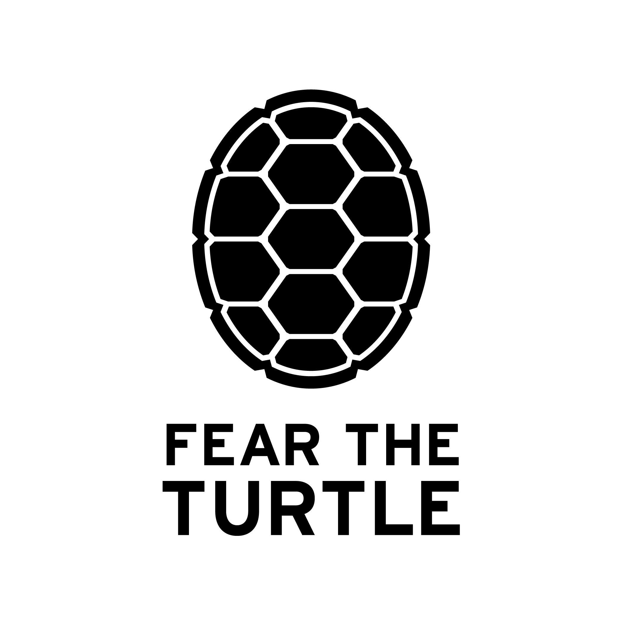 Black and White Turtle Logo LogoDix