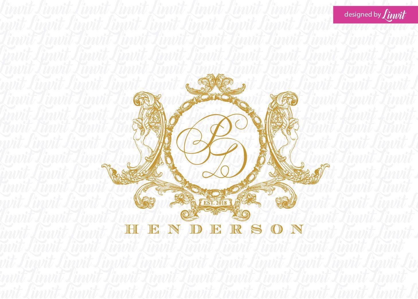 Gold Monogram Wedding Logo LogoDix