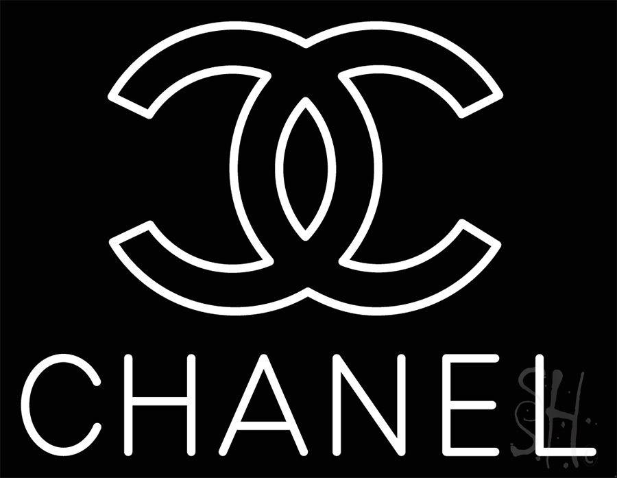 White Chanel Logo LogoDix