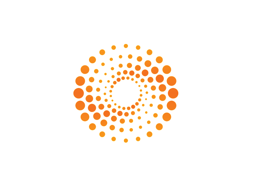 Orange Dots in a Circle Logo LogoDix