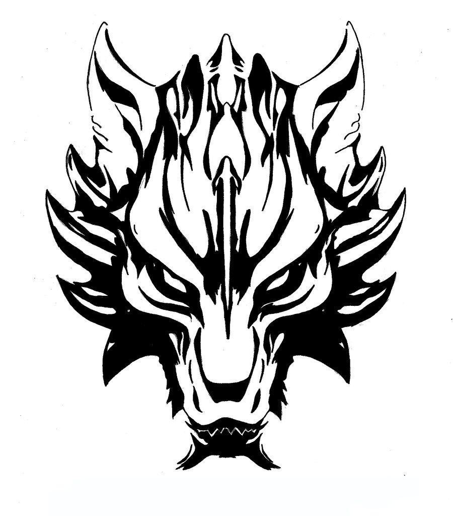 Black and White Wolves Logo LogoDix