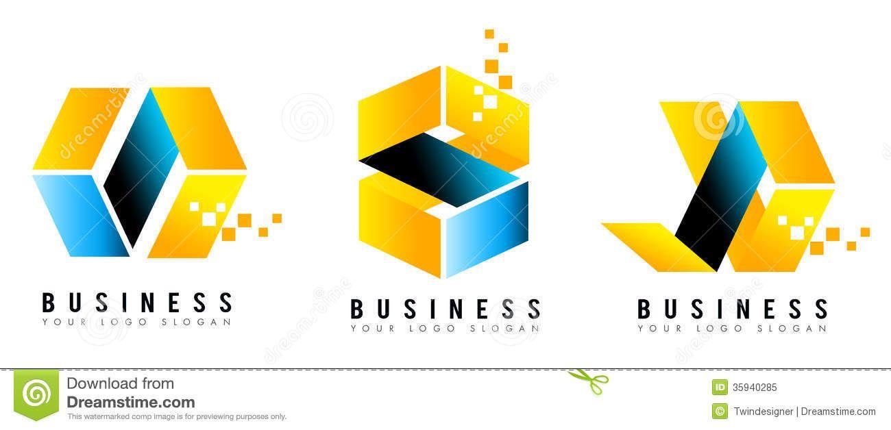Blue and Yellow Company Logo LogoDix