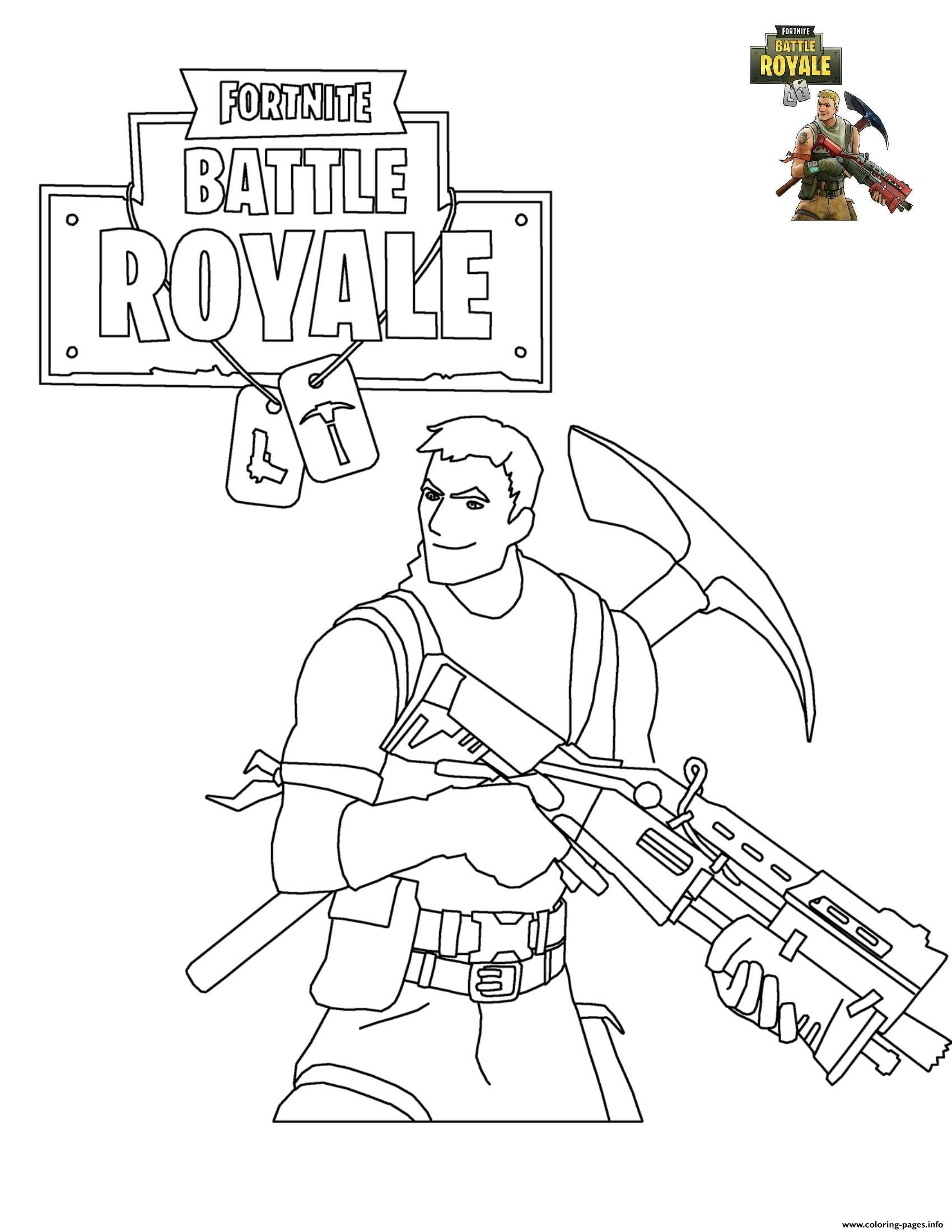 Coloring Fortnite Battle Royale Logo LogoDix