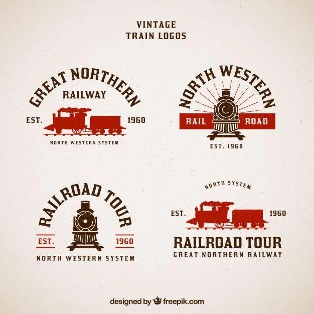 Vintage Railroad Logo LogoDix