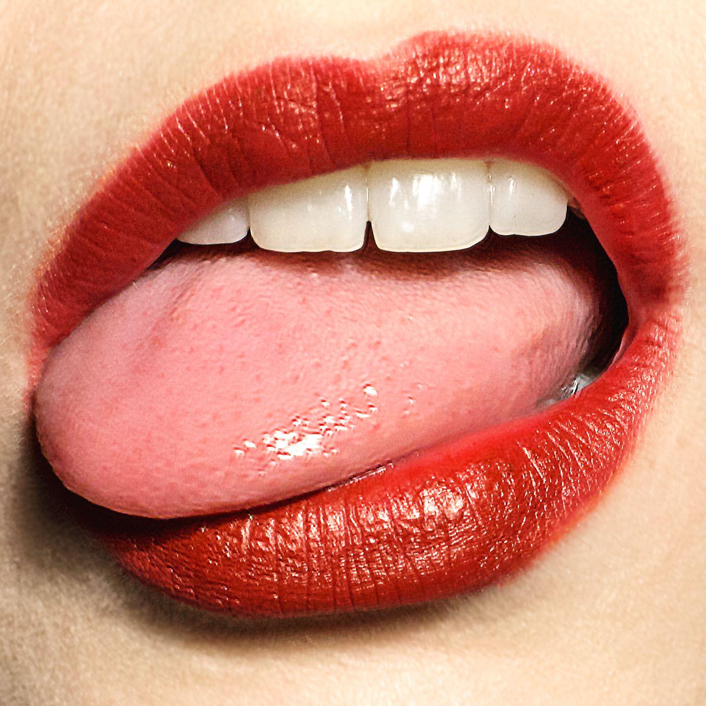 Red Lips and Tongue Logo LogoDix
