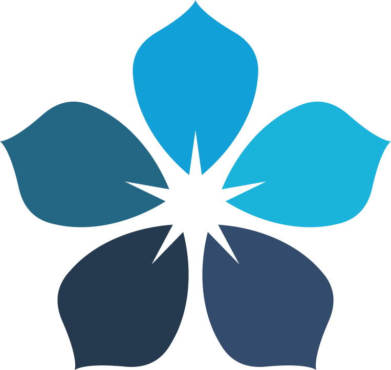 Blue Flower Logo LogoDix
