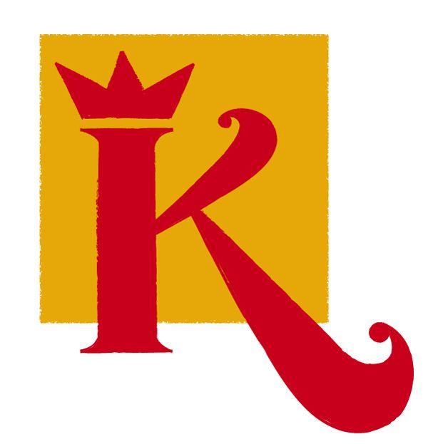 Yellow and Red K Logo LogoDix