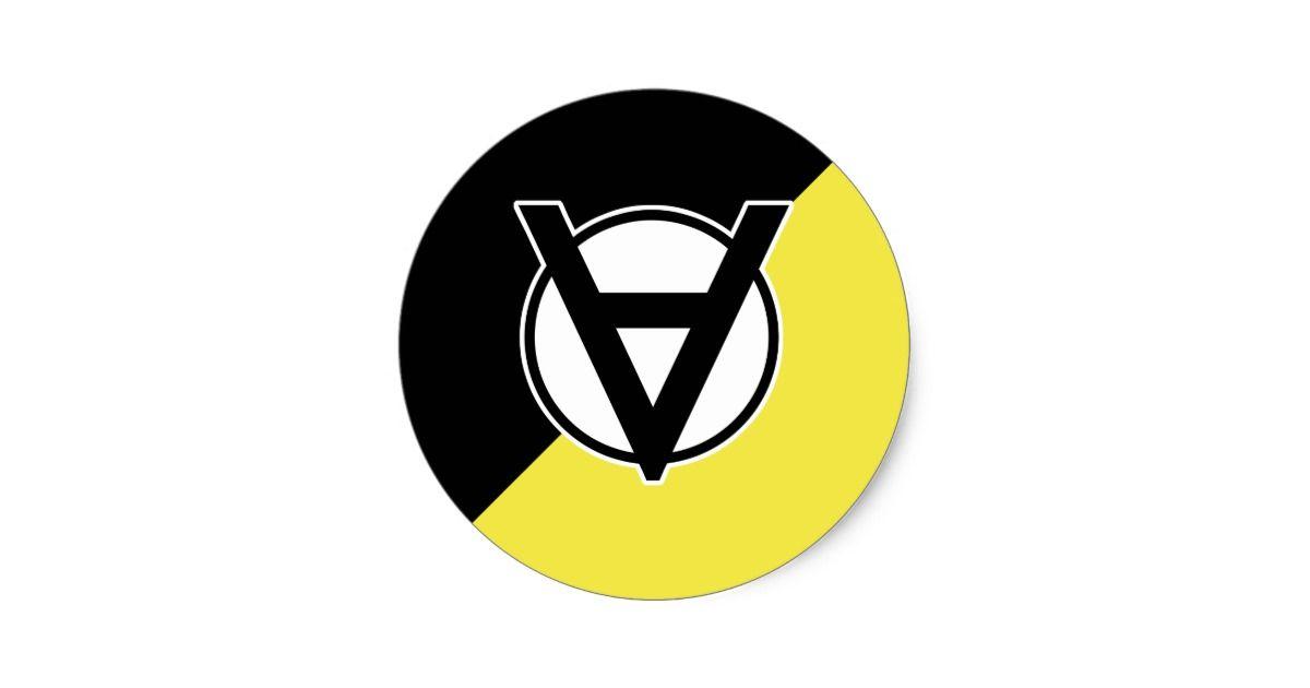 Round Black and Yellow Logo LogoDix