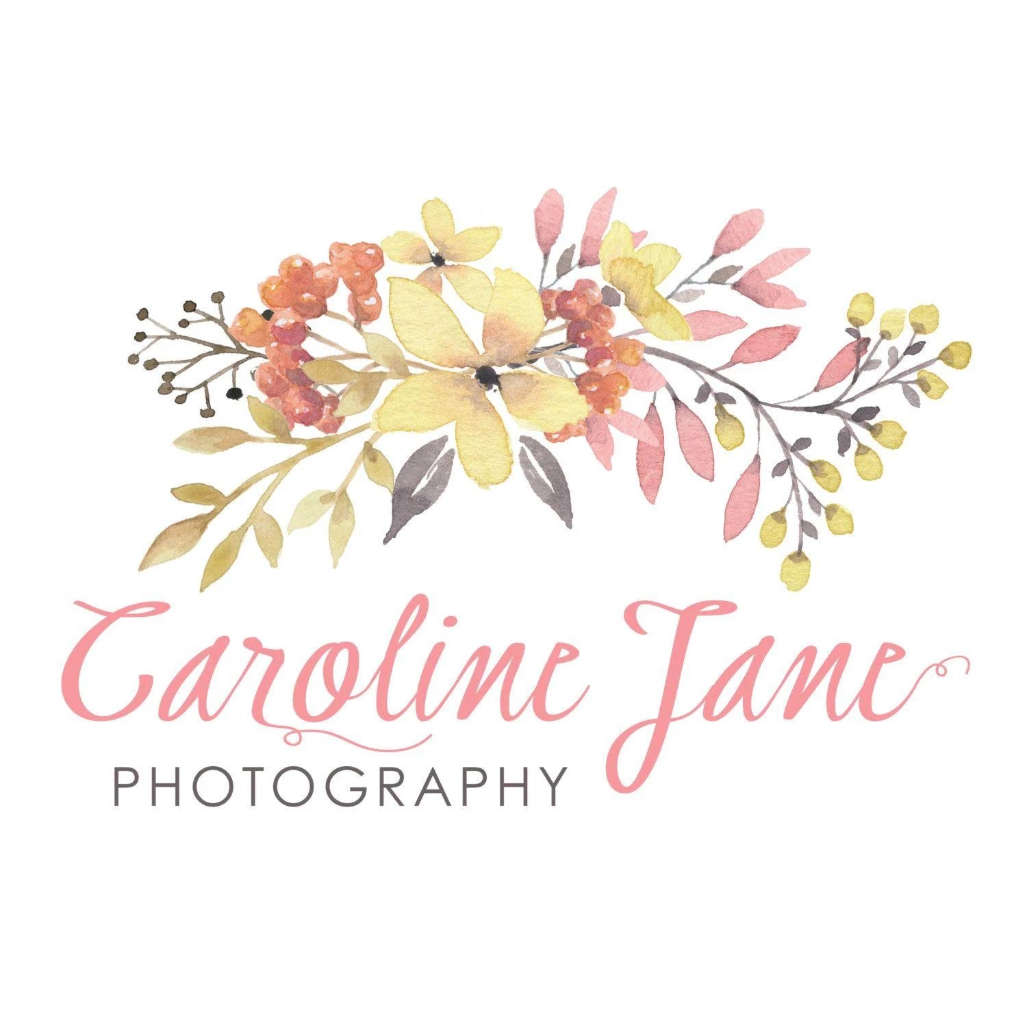 Floral Watercolor Logo LogoDix