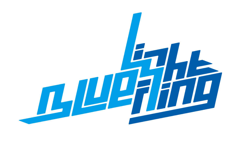 Blue Lightning Logo LogoDix