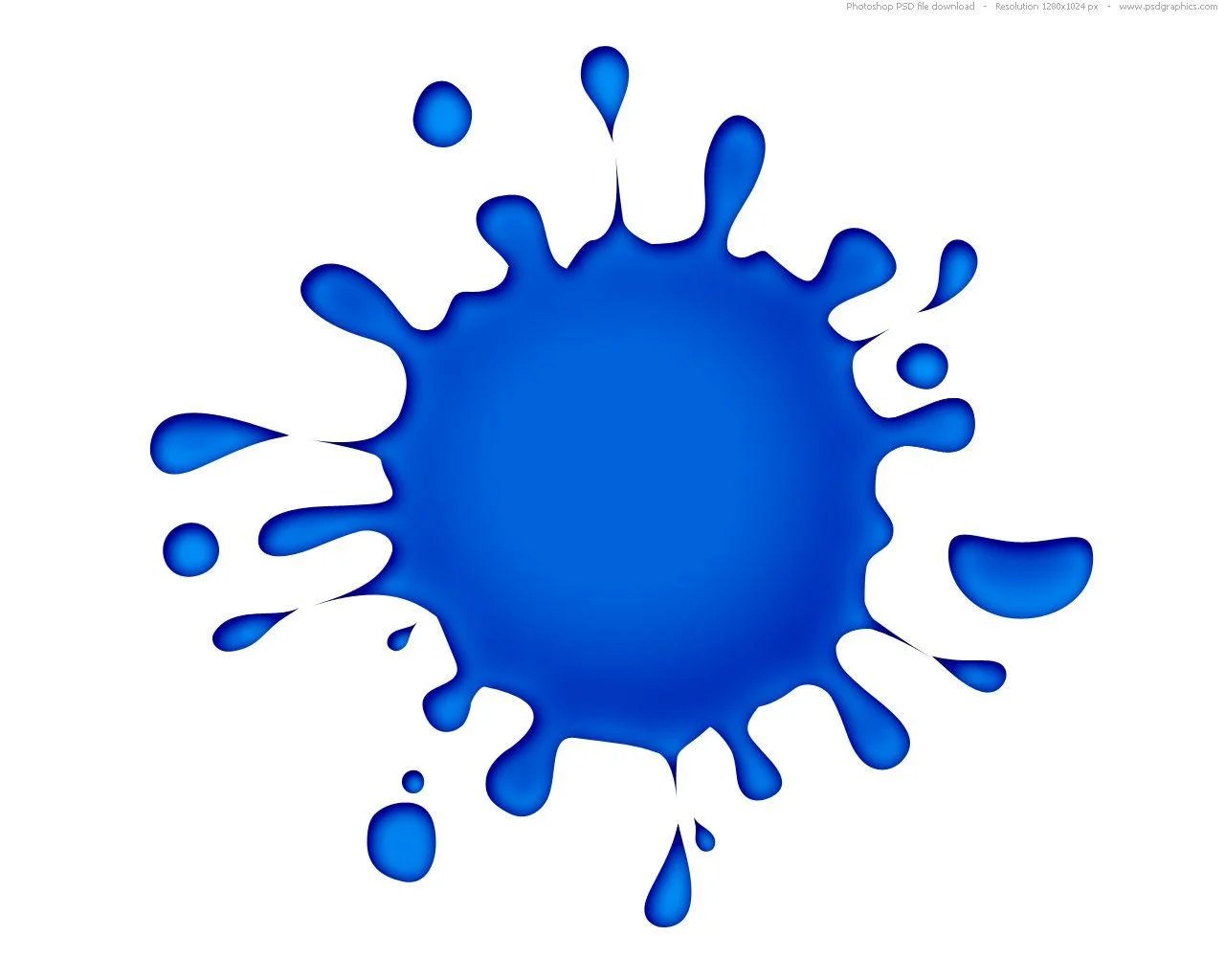 Blue Paint Splatter Logo LogoDix