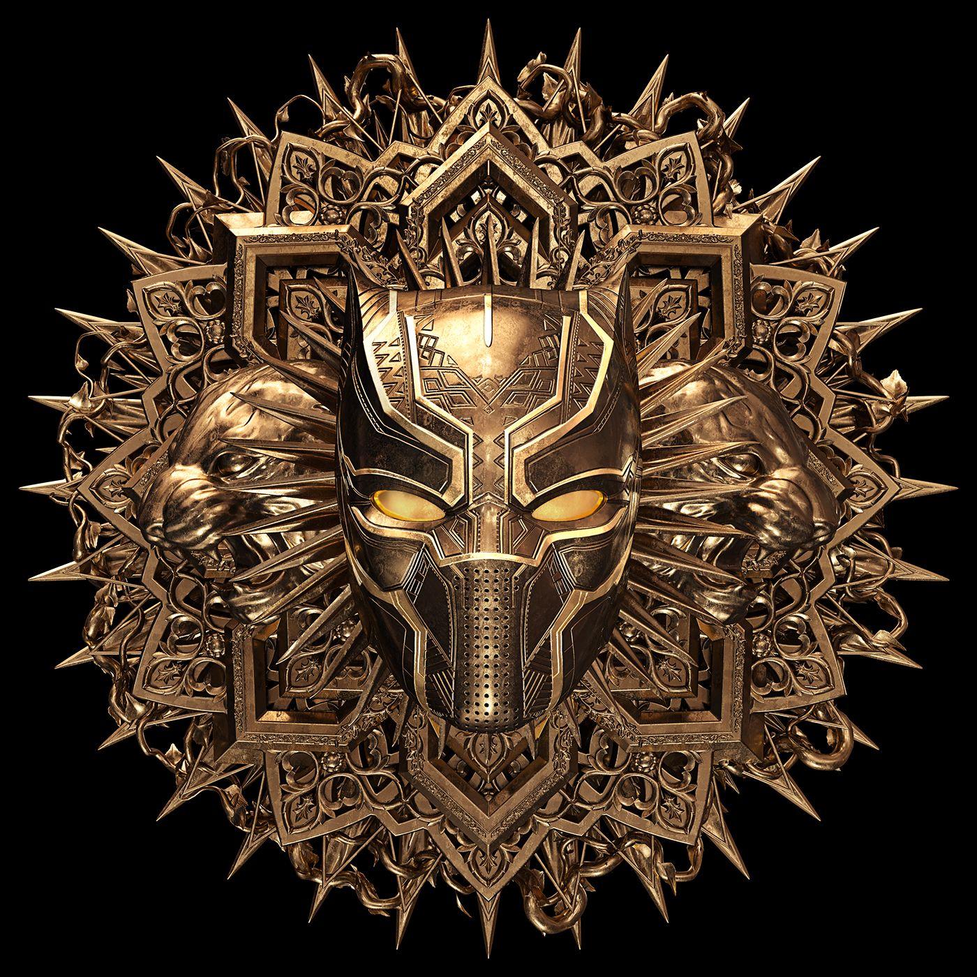 Gold and Black Panther Logo LogoDix