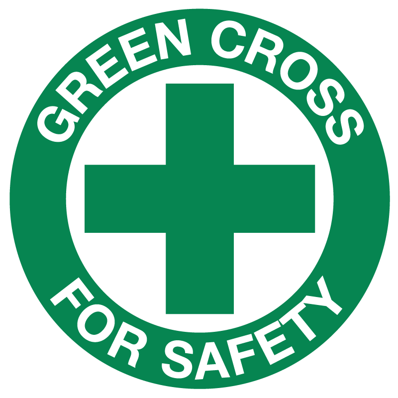 Green Cross for Safety Logo LogoDix