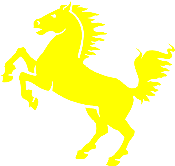 Black and Yellow Horse Logo