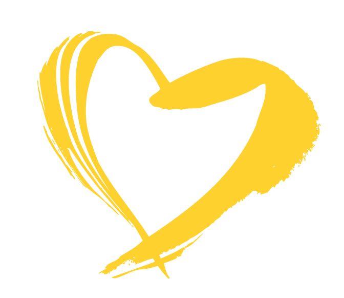 Yellow Heart Logo LogoDix