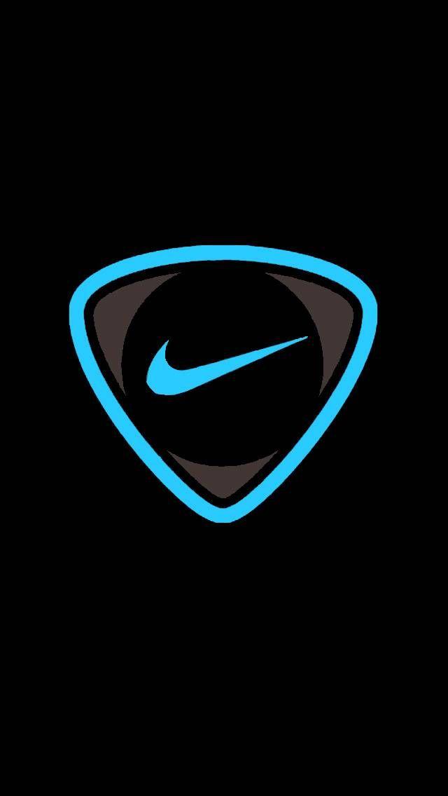 Baby Blue Nike Logo