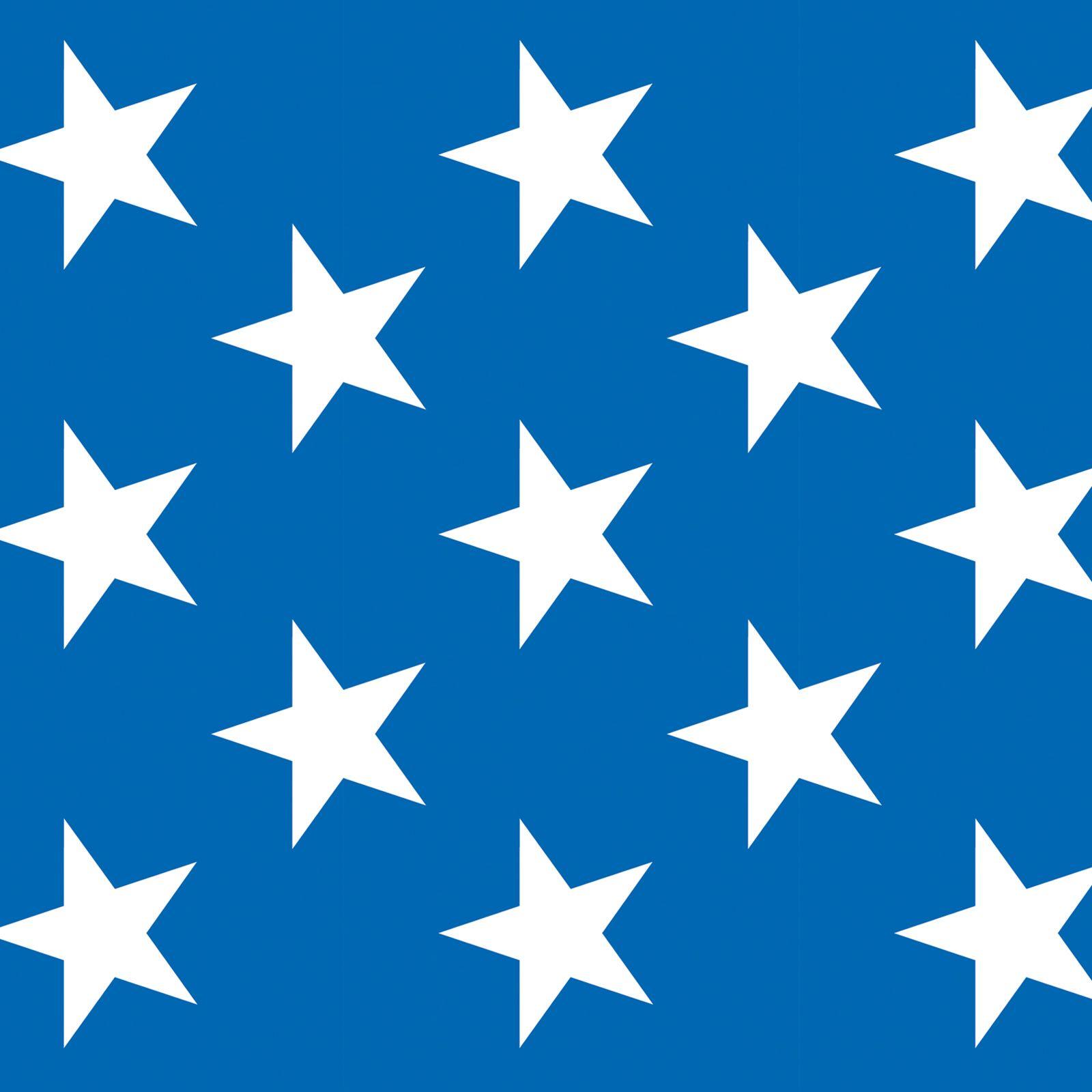Blue and White Star Logo LogoDix