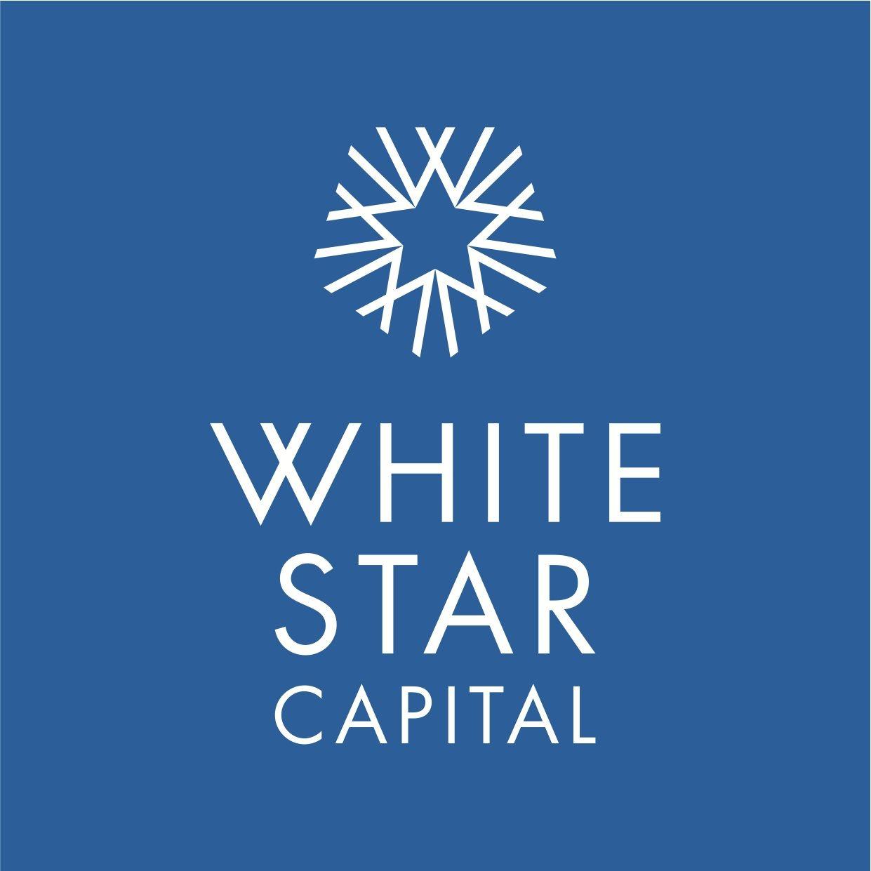 Blue and White Star Logo LogoDix