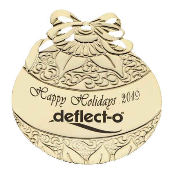 GOLD BALL SHAPE ORNAMENT Logo Ornaments