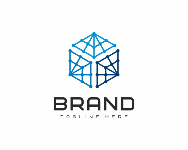 Logopond Logo, Brand & Identity Inspiration (Digital Spider Web Logo)